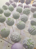 1 dozen, CAKE POPS, MINT GREEN  wedding CAKEPOPS,  12 pcs   wedding cake pops for bulk order,  restaurants food service industry.