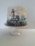 Birthday cake, Maritime themed lighthouse cake, ocean themed, 6 inch round