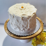 6” Cake with buttercream frosting simply decorated