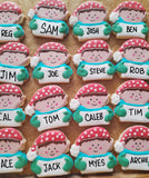 Cookies, Elf cookies with names, personalised cookies, sugar cookies, 1 custom cookie