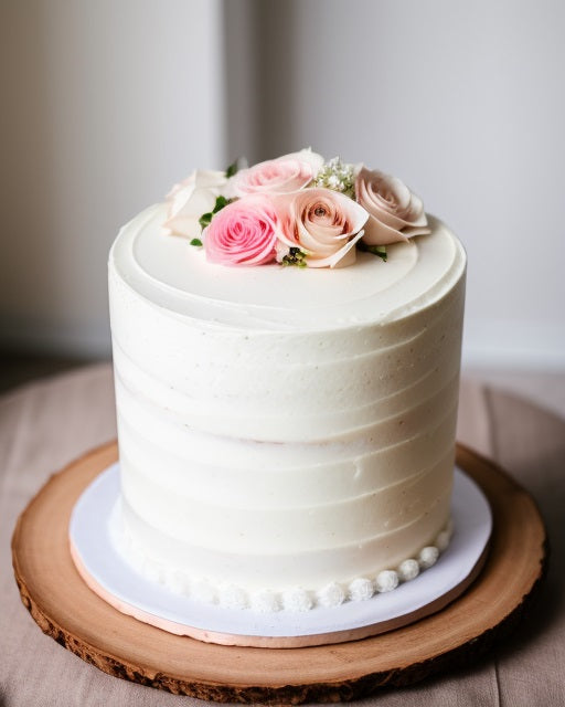 Wedding cutting cake, wedding cake, 1 tier WEDDING CAKE custom classic style, simple elegance, 8 inch round with flowers