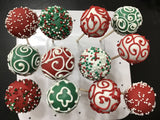 CUSTOM 100 CHRISTMAS CAKE POPS, bulk order, CAKEPOPS, 100 wedding cake pops for bulk order, restaurants food service industry.