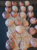 CUSTOM 100 CHRISTMAS CAKE POPS, bulk order, CAKEPOPS, 100 wedding cake pops for bulk order, restaurants food service industry.