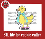 COOKIE CUTTER STL file, “DUCKIE” STL Cookie cutter file, instant download