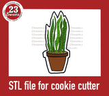 COOKIE CUTTER STL file, “SNAKE PLANT” STL Cookie cutter file, instant download