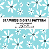 SEAMLESS PATTERN white petite FLOWERS SEAMLESS PATTERN, charming repeating pattern print, digital file
