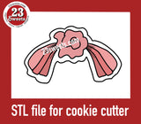 COOKIE CUTTER STL file, “Baby Girl Headband” STL Cookie cutter file, instant download