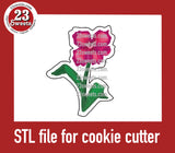 COOKIE CUTTER STL file, “AMARYLLIS” STL Cookie cutter file, instant download