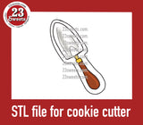 COOKIE CUTTER STL file, “GARDEN TROWEL” STL Cookie cutter file, instant download