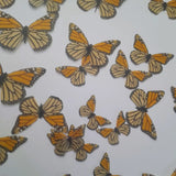 EDIBLE BUTTERFLIES pre cut wafer paper MONARCH  BUTTERFLIES, 32 pre cut pieces, various sizes, wafer paper, cake, cake pops  cake decoration, cupcake toppers
