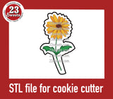 COOKIE CUTTER STL file, “MARIGOLD” STL Cookie cutter file, instant download