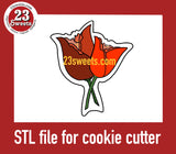 COOKIE CUTTER STL file, “TULIPS” STL Cookie cutter file, instant download