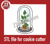COOKIE CUTTER STL file, “TERRARIUM” STL Cookie cutter file, instant download