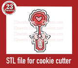 COOKIE CUTTER STL file, “BABY RATTLE” STL Cookie cutter file, instant download