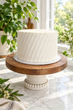 Wedding Cake with blue flowers, wedding cakes, 3 tiers ridged wedding cake , 6 and 8 and 10" inch round tiers