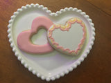 Cookies, pink HEART HEART COOKIES Valentine’s Day themed decorated royal iced heart COOKIES 1 dozen cookies