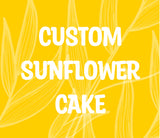 Cake, SUNFLOWER themed cake, 8 inch SUNFLOWER