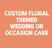 Custom wedding cake birthday floral cake  round, buttercream covered 8 inch/ 6 inch rounds, delivery and set up included to venue