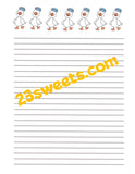 Digital Paper  DUCKIES on Edge border, lined writing paper instant printable DIY print (digital download) printable stationery, scrapbooking,