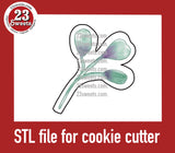 COOKIE CUTTER STL file, “ EUCALYPTUS” STL Cookie cutter file, instant download