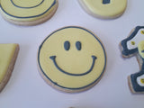 Happy smile cookies, 1 dozen decorated sugar cookies