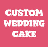 Custom Wedding Cake slanted ridge design, you add your own topper or florals
