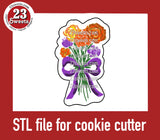 COOKIE CUTTER STL file, “Bouquet” STL Cookie cutter file, instant download