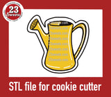 COOKIE CUTTER STL file, “WATERING CAN” STL Cookie cutter file, instant download