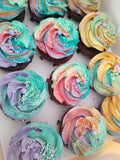 CUPCAKES, Rainbow cupcakes by the dozen, 1 dozen