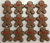 gingerbread men cookies, decorated with royal icing