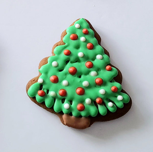 Collection of Christmas-themed cookies on a white background
