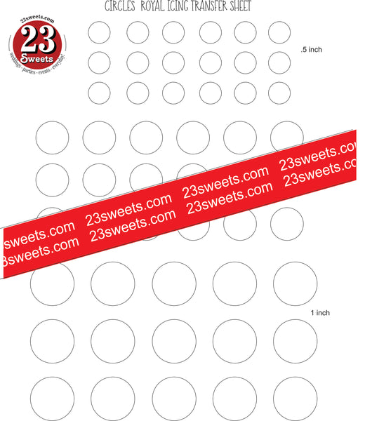 ROYAL ICING TRANSFER SHEET: CIRCLES