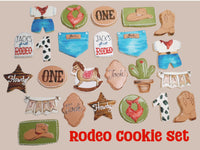 COOKIES, First Rodeo birthday cookies, 1 dozen custom cookies , COOKIES  royal icing DECORATED COOKIES