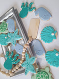 COOKIES  OCEAN  CREATURE themed, royal icing DECORATED -COOKIES