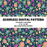 SEAMLESS PATTERN 2FLOWERS SEAMLESS PATTERN, charming repeating pattern print, digital file (Copy)