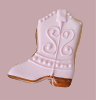 COOKIES, cowgirl pink  boots cookies, 1 dozen custom cookies , COOKIES  royal icing DECORATED COOKIES