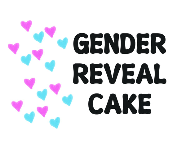 CAKE, gender reveal cake. 6 inch