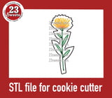 COOKIE CUTTER STL file, “5 inch DANDELION” STL Cookie cutter file, instant download