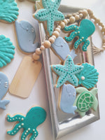 COOKIES  OCEAN  CREATURE themed, royal icing DECORATED -COOKIES