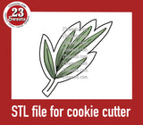 COOKIE CUTTER STL file, “OLEANDER LEAVES” STL Cookie cutter file, instant download
