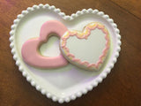 Cookies, pink HEART HEART COOKIES Valentine’s Day themed decorated royal iced heart COOKIES 1 dozen cookies