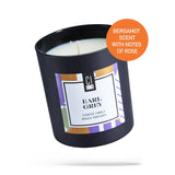 Earl Grey tea scent Soy Wax Candle - Bergamot & Rose - 8 oz
