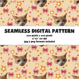 SEAMLESS PATTERN Kitty SEAMLESS PATTERN, charming repeating pattern print, digital file