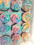 CUPCAKES, Rainbow cupcakes by the dozen, 1 dozen