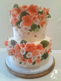 CAKE, 2 TIER Floral fantasy cake 8"/6" tiers birthday or wedding floral cake  round, buttercream covered