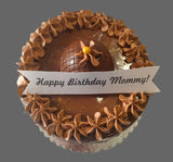 8 inch CHOCOLATE MOUSSE CAKE, BIRTHDAY cake 8 inch round