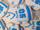 Cookies, custom HOCKEY JERSEYS for sports team COOKIES  royal icing DECORATED -COOKIE