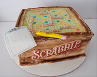 Cake, custom birthday cake, board game themed, 10 inch square
