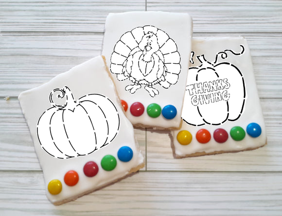 PAINT YOUR OWN COOKIE SET, 6 cookies, 3 different designs, brush included, local orders