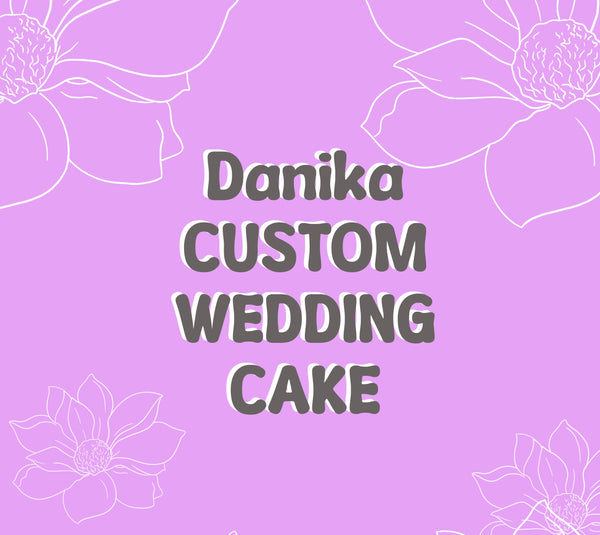 CUSTOM DANIKA WEDDING CAKE, naked cake style, simple 2 tier wedding cake with florals, 6 and 8 inch round tiers, delivery included.